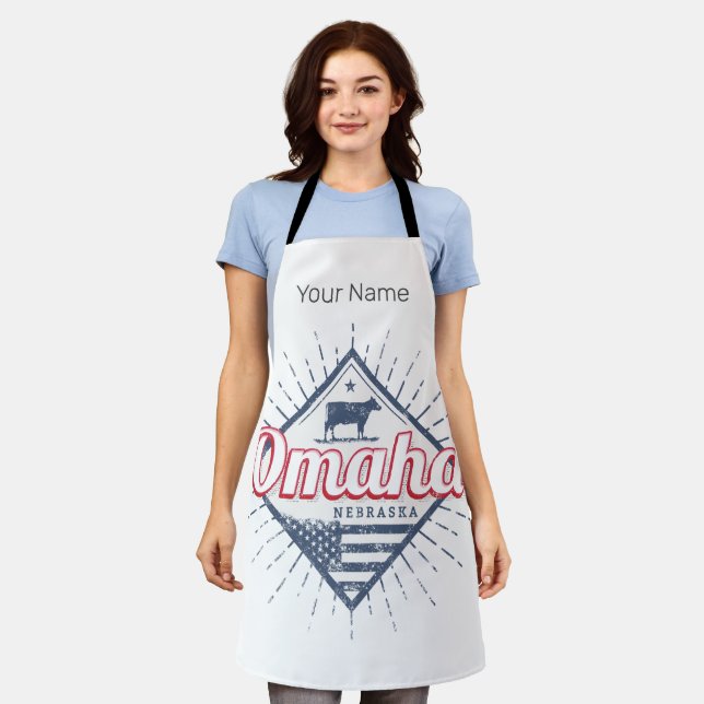 Delantal Omaha City Nebraska Estados Unidos (Gastado)