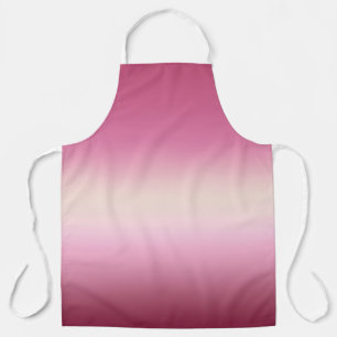 Delantal Ombre de degradado romántico rosa y crema de marfi