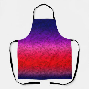 Delantal Ombre rojo azul