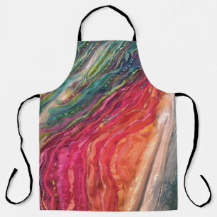 Delantal Ondas coloridasApron de impresión en todo el mundo