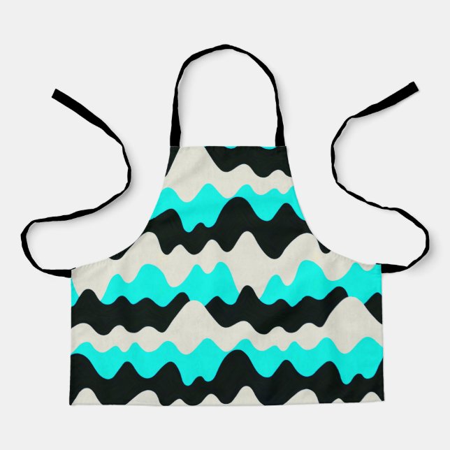 Delantal Ondas turquesas (Anverso)