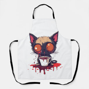 Delantal Oopsie Meow Triste Kawaii Gato Amante Del Café