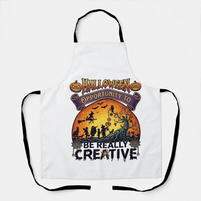 Delantal Oportunidad de Halloween Ser Realmente Creativa Br (Anverso)
