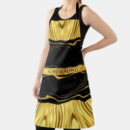 Delantal Opulencia de Alto Contraste: Achempong Black Gold 