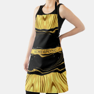 Delantal Opulencia de Alto Contraste: Achempong Black Gold 