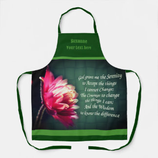 Delantal Oración de serenidad Flor Inspiradora personalizad