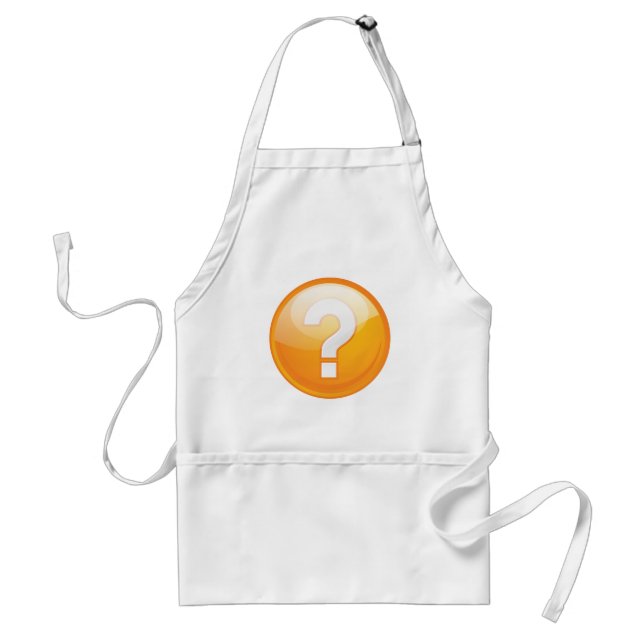 Delantal Orange Question Mark Bold Modern Symbol (Frente)