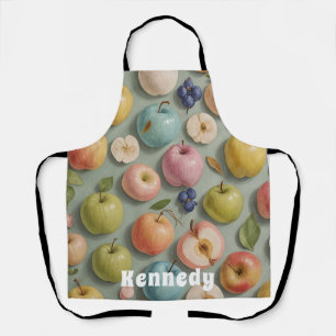 Delantal Orchard Whimsy: fruta pastel