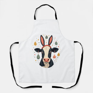 Delantal Orejas de conejo de vaca de Pascua vintage huevo d