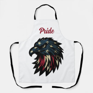 Delantal Orgullo americano, águila azul rojo patriótica