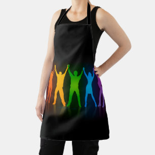 Delantal Orgullo de SlipperyJoe personas manos silueta colo