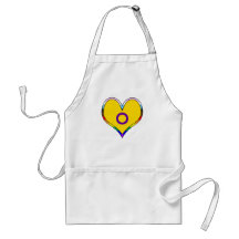 Orgullo Intersexual Corazón Apron Adulto