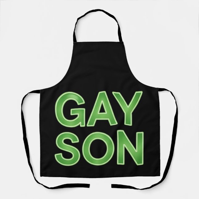 Delantal Orgullo LGBTQ divertido de Gay Son (Anverso)