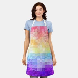 Delantal Orgullo Plaid Retro Boho Funky Quirky Xenogénero