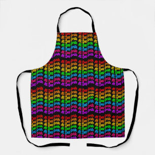 Delantal Orgullo todo el día de colores arcoiris LGBTQ+