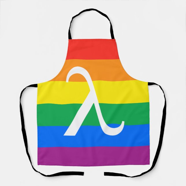 Delantal Orgullo y activismo Lambda LGBT (Anverso)