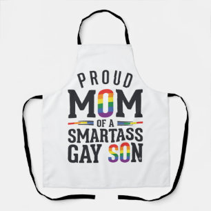 Delantal Orgullosa madre de un hijo gay descarado camiseta 