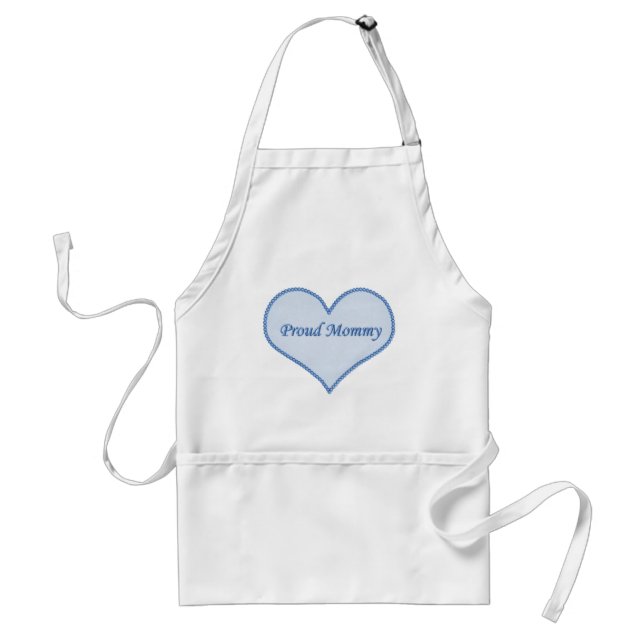 Delantal Orgullosa mamá Apron, Azul (Frente)