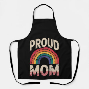 Delantal Orgullosa Mamá Arcoíris LGBTQ Orgullo Gay Aliada