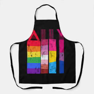 Delantal Orgulloso aliado LGBT Gay Lesbiana Bisexual Trans 