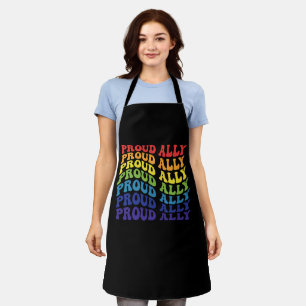 Delantal Orgulloso Ally LGBTQ Orgullo gay Arcoiris