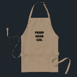 Delantal Orgulloso Chica asiático, blanco negro Apron adult<br><div class="desc">Orgulloso Chica asiático,  blanco negro Apron adulto</div>