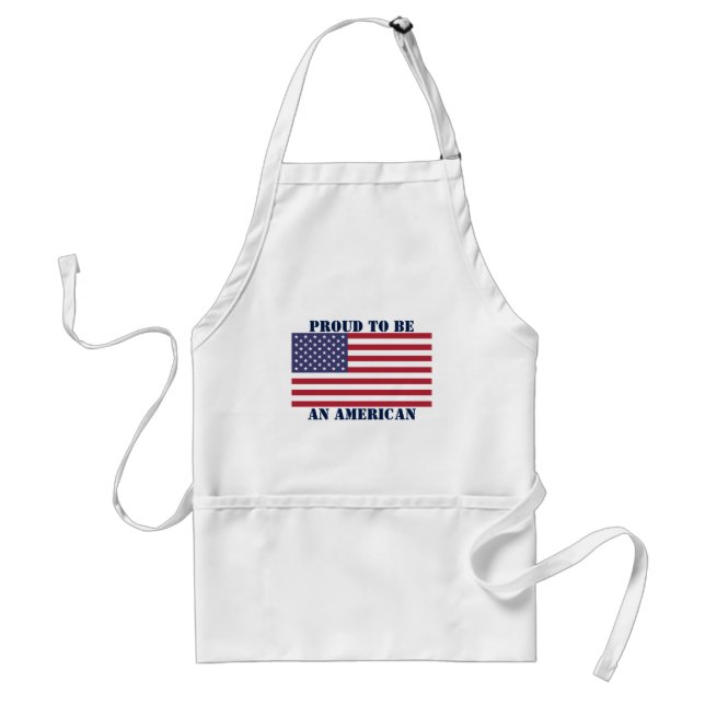 Delantal Orgulloso de ser un Apron Adulto Norteamericano (Frente)