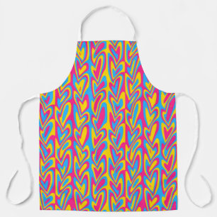 Delantal Orgulloso Pansexual Groovy Trippy Squiggly Quirky 