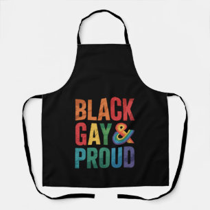 Delantal Orgullosos Negros Gays y LGBTQ Queers Negros