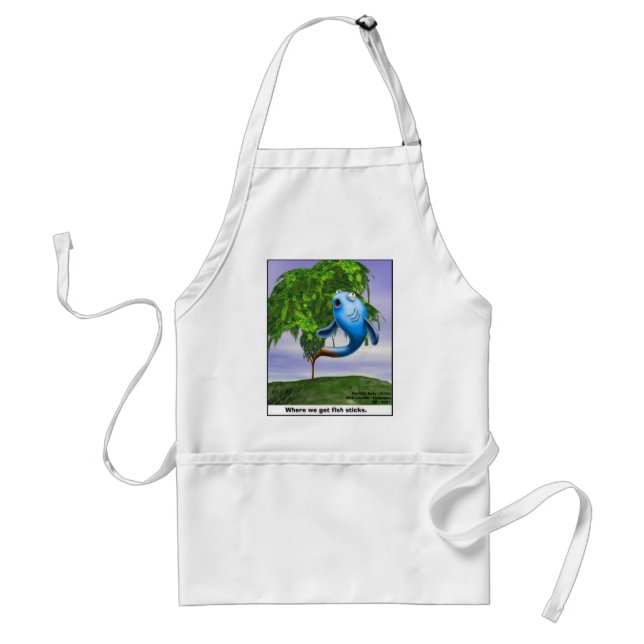 Delantal Origen de Fishsticks Funny Tees & Gifts (Frente)