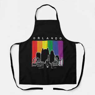Delantal Orlando Florida Bandera Arcoiris Orlando Orlando O