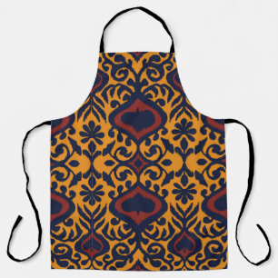 Delantal Ornamento de folclore geométrico Ikat. damasco ori