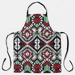 Delantal Ornamento de folclore geométrico Ikat. Etnia triba