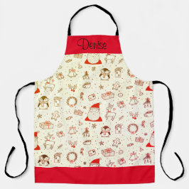 Delantal Ornamentos de Navidad