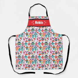 Delantal Ornamentos Vintage Apron Navidades Cuitos - Person