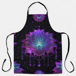 Delantal Ornate Lotus Flower Seamless Symbol