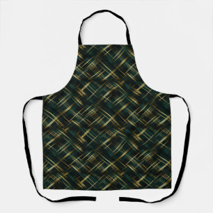 Delantal Oro moderno y verde oscuro
