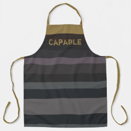 Delantal Oro Y Gris Oscuro