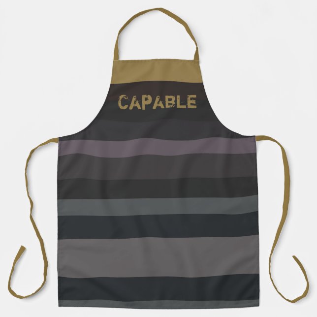 Delantal Oro Y Gris Oscuro (Anverso)