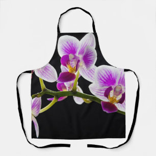 Delantal Orquídea blanca y púrpura