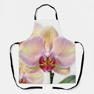 Delantal Orquídea Morada Pastel Elegante en Flor