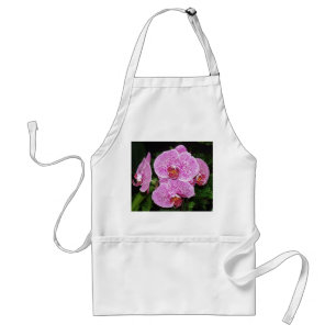 Delantal Orquídea morada y blanca
