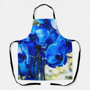 Delantal Orquídeas azules