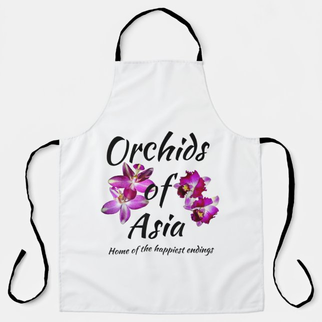 Delantal Orquídeas de Asia (Anverso)