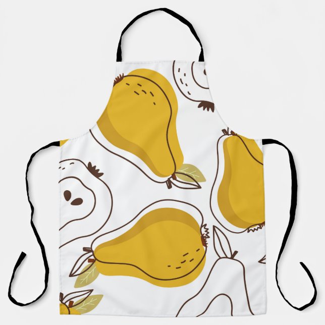 Delantal Osa el fondo. Fondo superpuesto dibujado a mano. (Anverso)