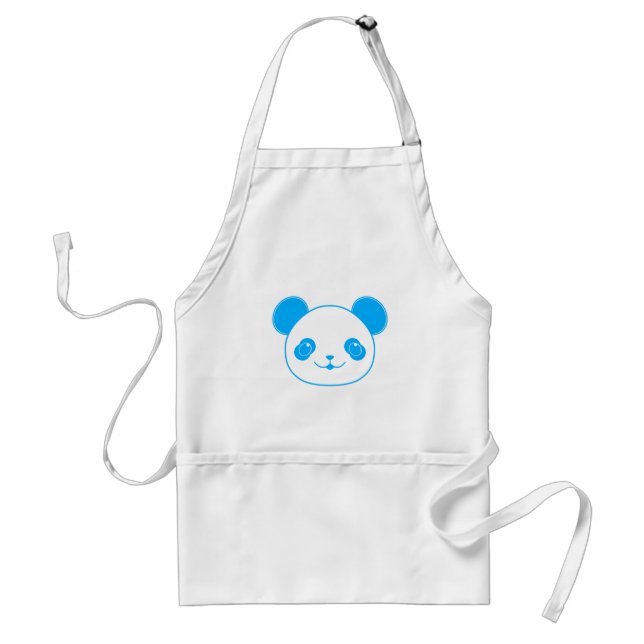 Delantal Oso azul de Kawaii Panda (Frente)