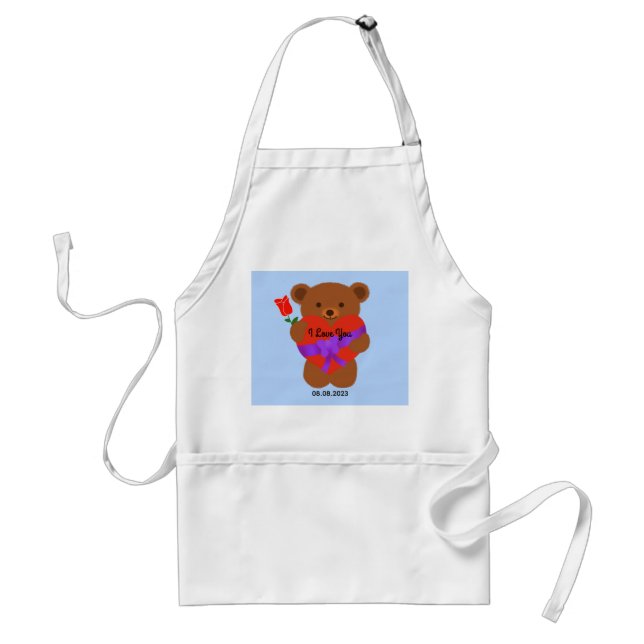 Delantal Oso De Teddy Cuto #1 Apron (Frente)