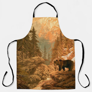 Delantal Oso en el oso de las montañas rocosas, marrón, ani