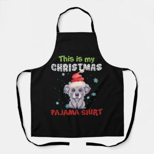 Delantal Oso Koala, Esta Es La Camisa Pajama De Mis Navidad