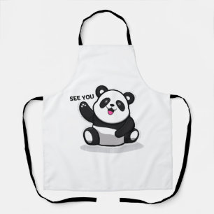 Delantal oso panda pequeño y lindo